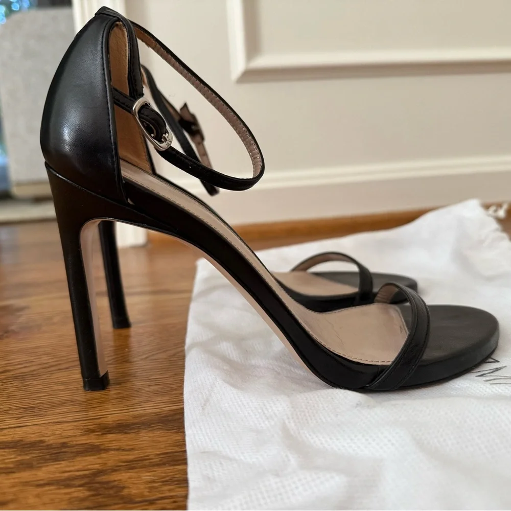Stuart Weitzman Black Strappy Heels - Picture 2 of 5